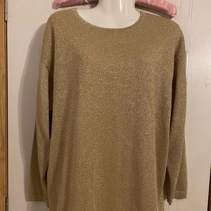Lisa Gold Metallic Sweater Sz S VGUC 😊😊